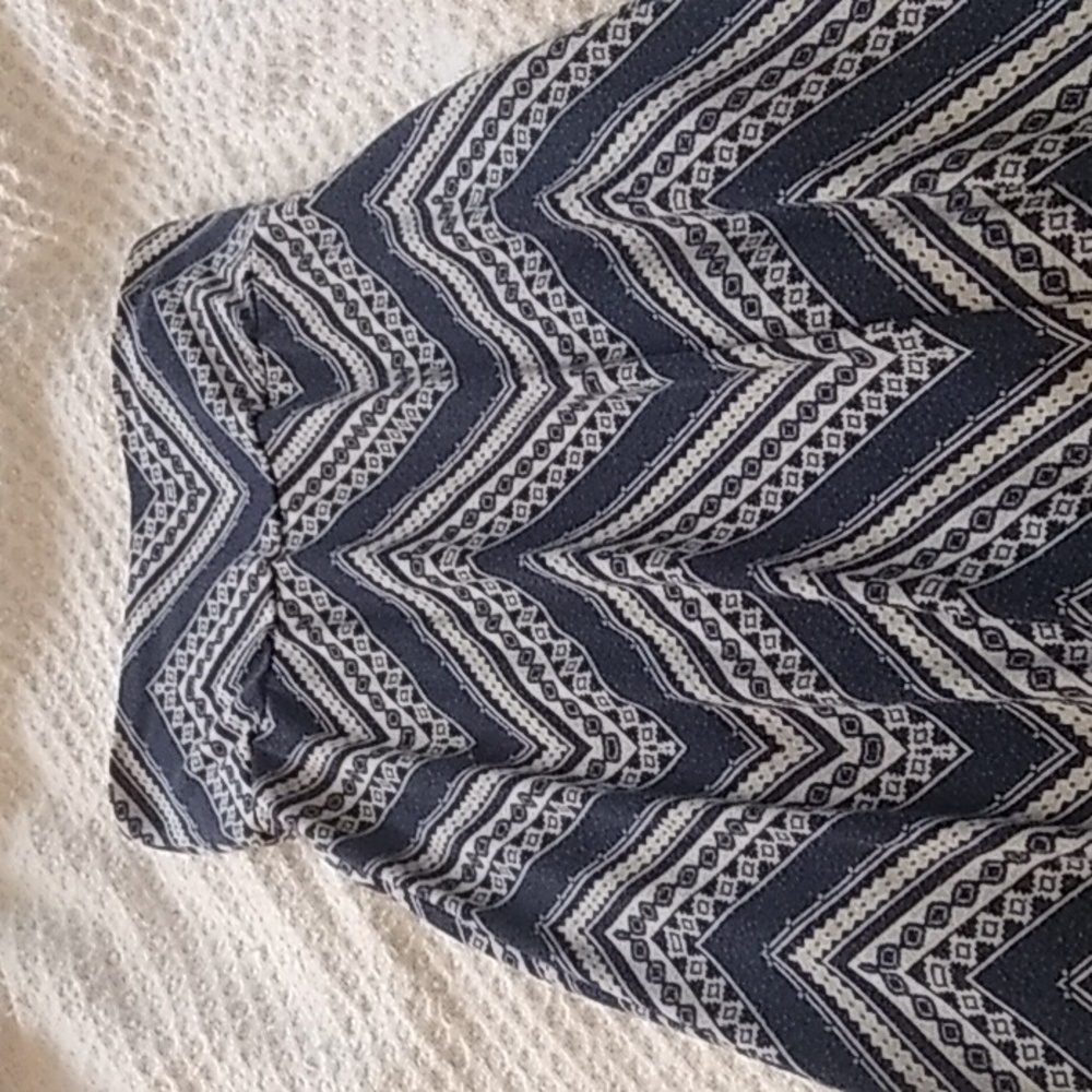 Blue and white long skirt